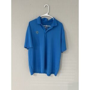 Walmart Men's Size XL Employee Short Sleeve Polo Shirt Blue